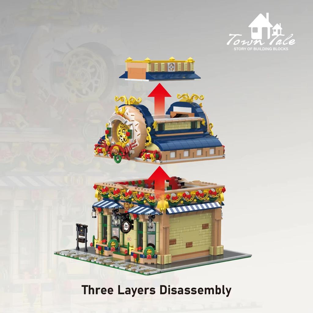 2657PCS Dessert Workshop Building Blocks Creative City Street Building MOC Model Bricks Desktop Deco DIY Toys Birthday Gifts