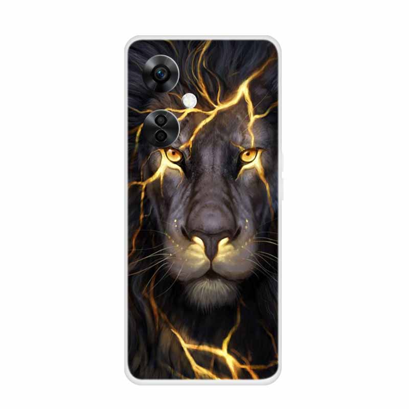 For OnePlus Nord CE 3 Lite 5G Cases Wolf Clear Soft TPU Silicone Phone Cover For One Plus Nord CE 3 5G Case Transparent Etui