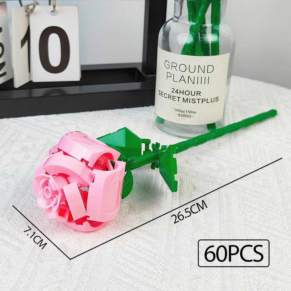 HUIQIBAO MOC Модель цветка розы гортензии Конструктор DIY Вечный букет Кирпичные наборы Игрушка для детей Девочка Украшение для дома