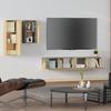 VidaXL TV Unit Set 4 Pcs Sonoma Oak Engineered Wood 3114624