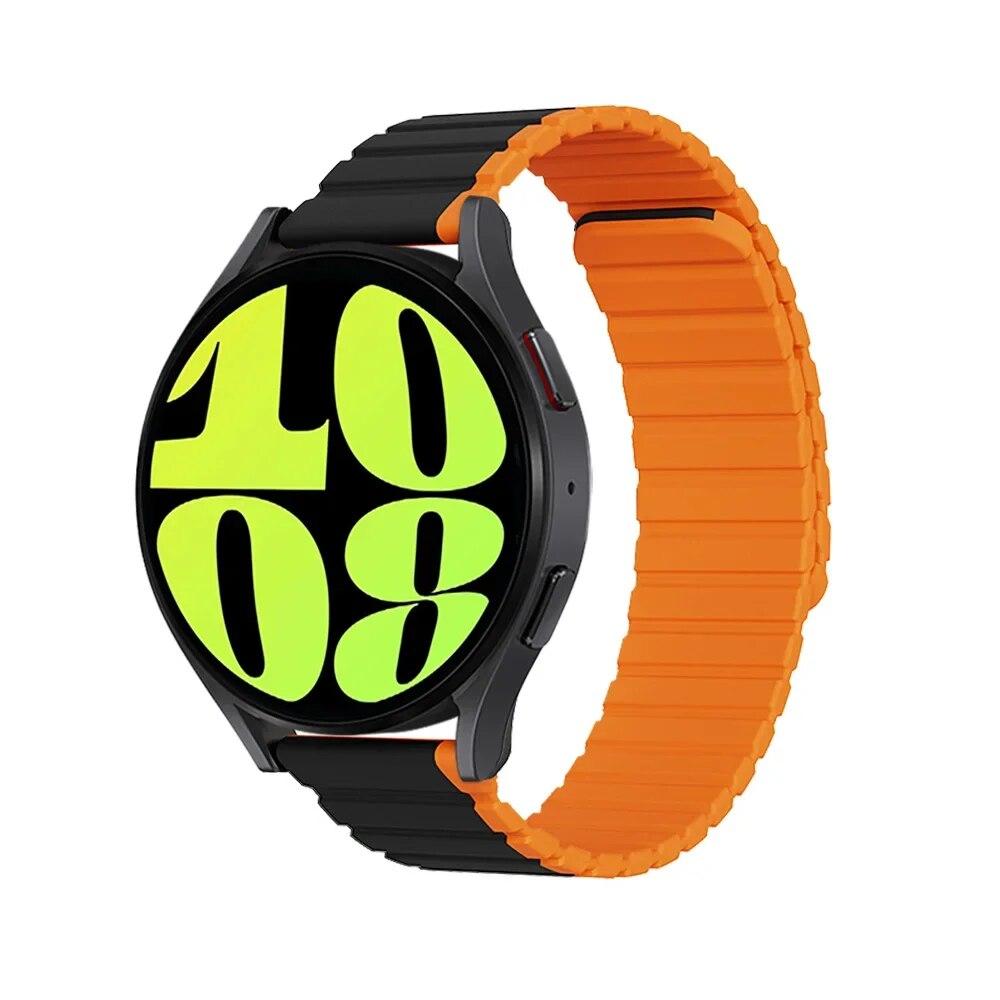Ремешок 20 мм 22 мм для Samsung Galaxy Watch4 5 6 40/44 мм Классический 42/43/46/47 мм Магнитный силиконовый браслет Amazfit GTS 2 4 мини-ремешок