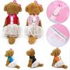 Spring and Summer Small Dog Breathable Skirt Cute Sandwich Dress Teddy Skirt Traction Chest Strap Pet Clothes