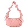 Maison Vert Lightweight Gathered Pink One-Shoulder Bag, Small, (50)