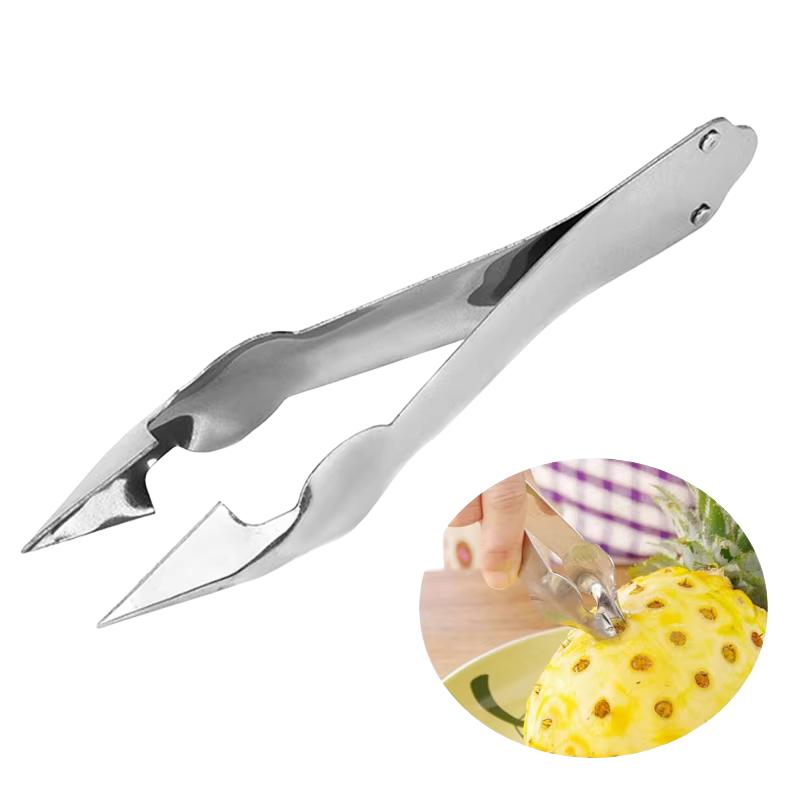 Portable Pineapple Peeler Stainless Steel Pineapple Cutter Corer Clip Ananas Pineapple Slicer for Fruit Salad Kitchen Gadget