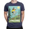 Cyclist and Marmotte poster Funny Graphic 100 Cotton TShirt Cycling Poster Tops Tees For Unisex
