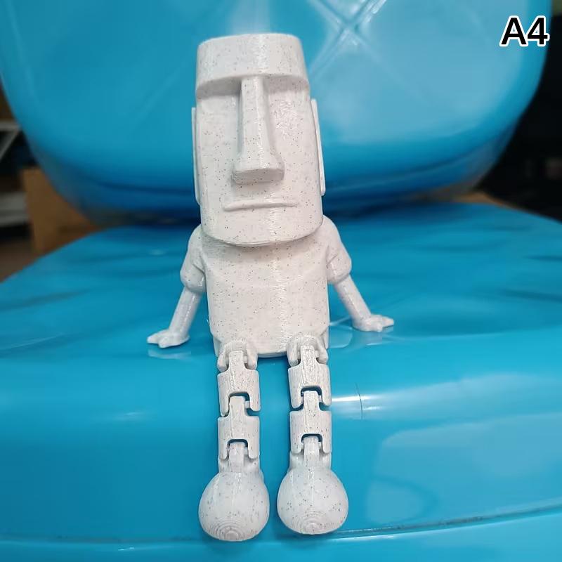 3D-печатная статуя Моаи с острова Пасхи, Моаи-украшение с подвижными суставами, Коллекционная фигурка, Декор для дома и рабочего стола, Подарок на вечеринку