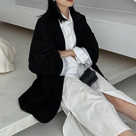 Пиджак, двубортная рабочая одежда, элегантный темпераментный женский пиджак с зубчатым воротником, деловой пиджак, пальто для повседневной жизни
