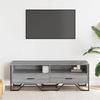 VidaXL Meuble TV sonoma gris 122x34x41 cm bois d'ingénierie, support TV, buffet TV, meuble multimédia, banc TV, meuble hifi, 848582