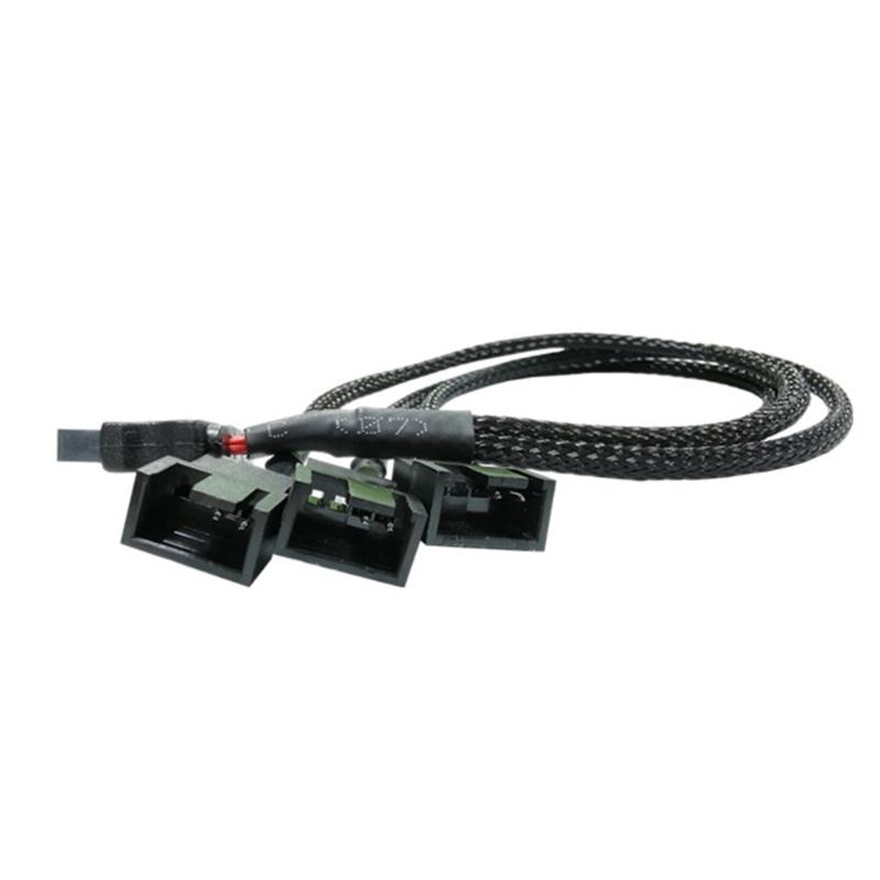 Cooling Fan Adapter Cable 15Pin to 4Pin 12V PC Case Fan Power Adapter Cable Connector for Computer Cooling Fan