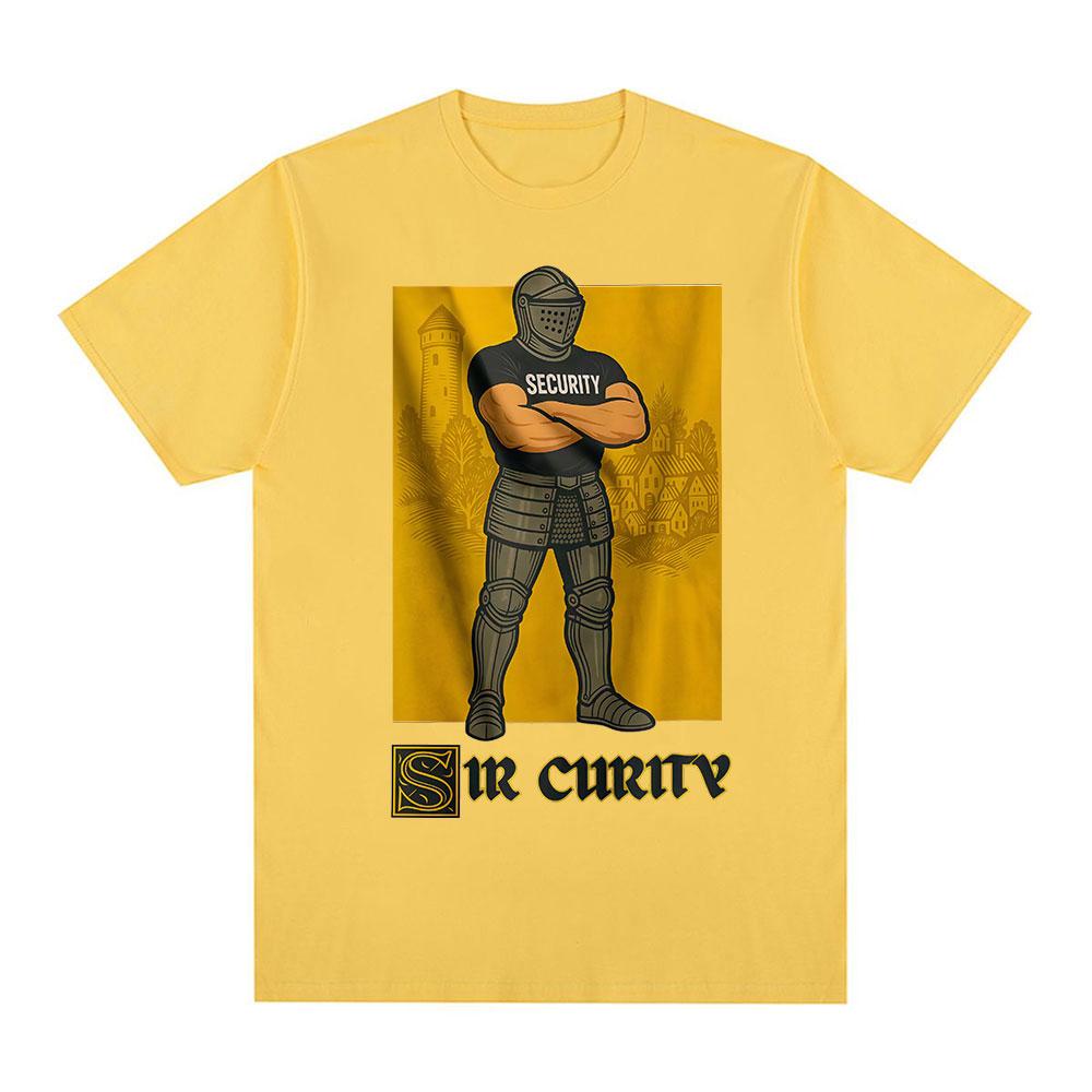 Sir Curity Funny Knight Meme Graphic Tshirts Unisexs Women Clothing Cotton Casual Oversized Short Sleeves T Shirts Streetwear