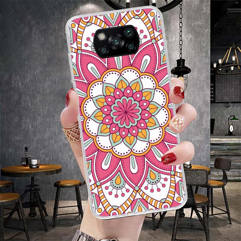 Цветной чехол-мандала с тотемом и цветами для Xiaomi Redmi 15C 15 13C 13 Poco X5 X6 X7 F7 Ultra M7 12C 12 10 10C 9C 9A 9T 9
