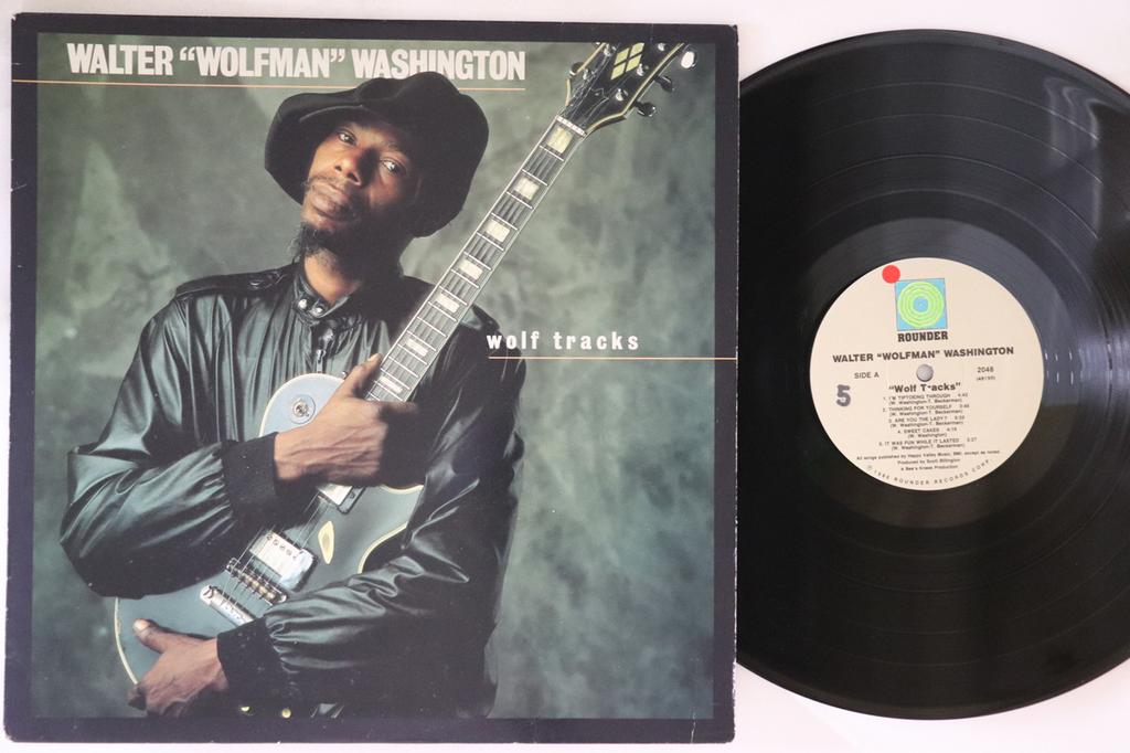 LP Record WALTER WOLFMAN WASHINGTON  Wolf Tracks 2048 ROUNDER 1986 US Blues Used