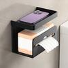 Настенный держатель для туалетной бумаги с подносом для хранения, высокая несущая способность, простая установка, держатель для салфеток, органайзер для ванной комнаты