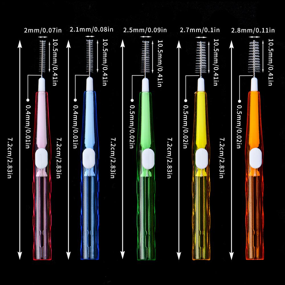 Retractable Interdental Brush for Orthodontic Braces - 10 Pcs/box