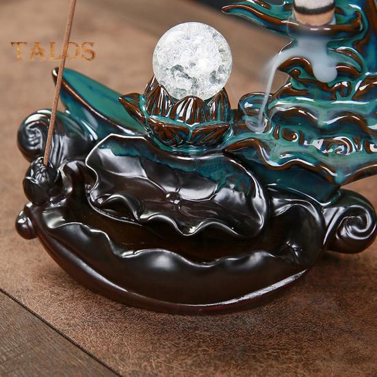 Лунная курильница, керамическая курильница с водопадом, хорошо продуманный держатель для благовоний, украшение для ароматерапии, дом