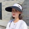 Casual Women Ladies Wide Brim Outdoor Breathable Visor Summer Sun Cap Beach Cap Empty Top Suncap