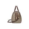 Gucci Сумка Boston Ophidia GG Supreme Бежево-коричневая кожа Золотая фурнитура Double G Дорожная сумка-даффл для женщин Ежедневная поездка 772065-96IWG-8745
