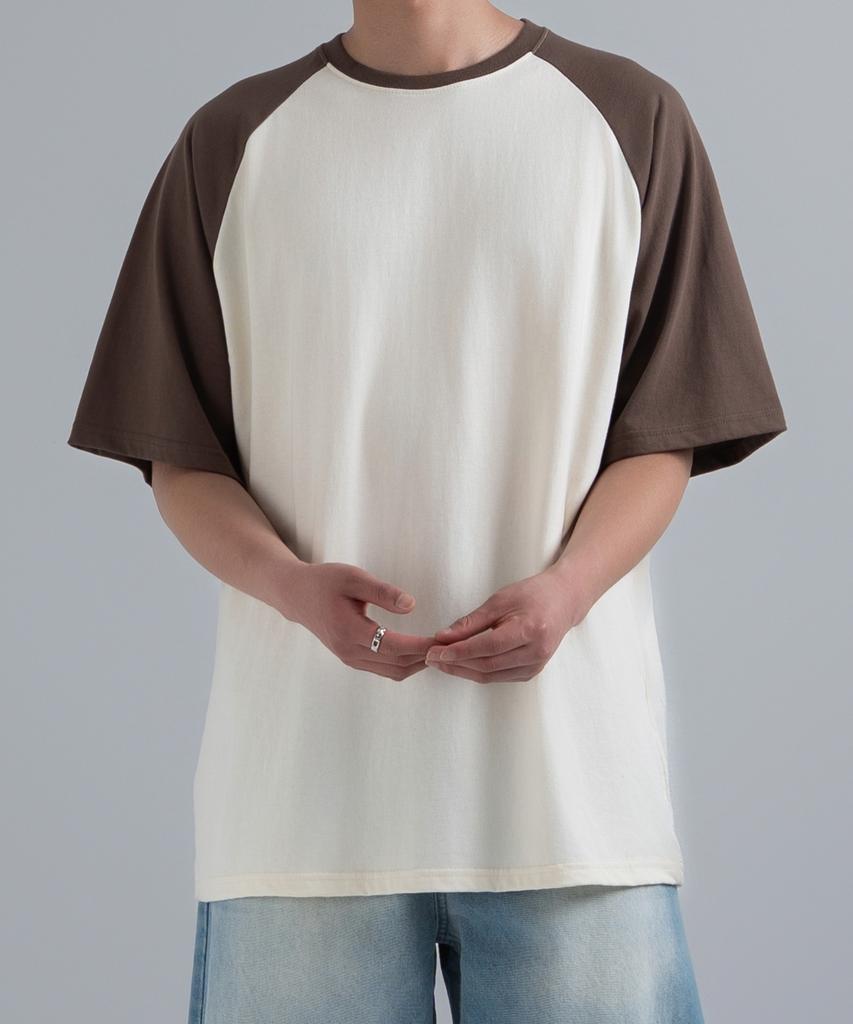 UNDEROFF Oversized Raglan Short Sleeve T-Shirt Brown