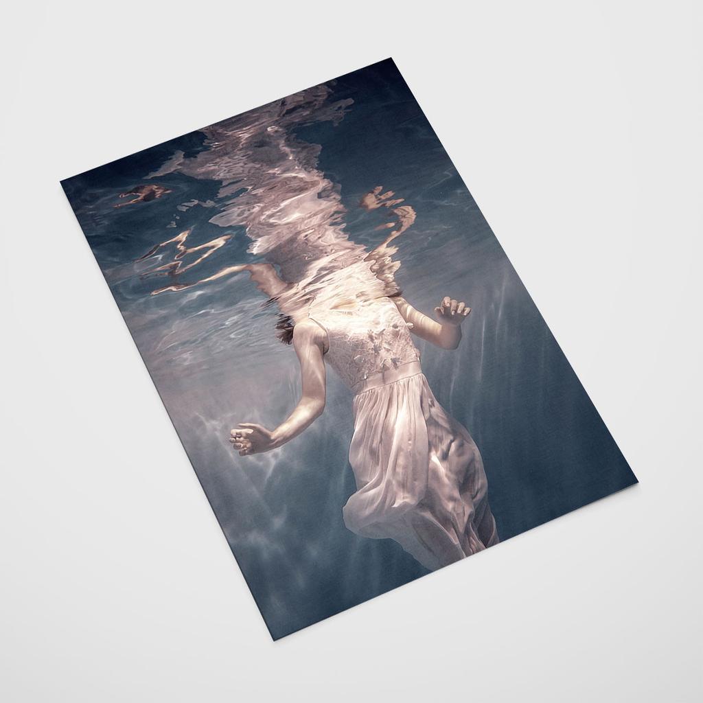 Plakat obraz głębia pod wodą