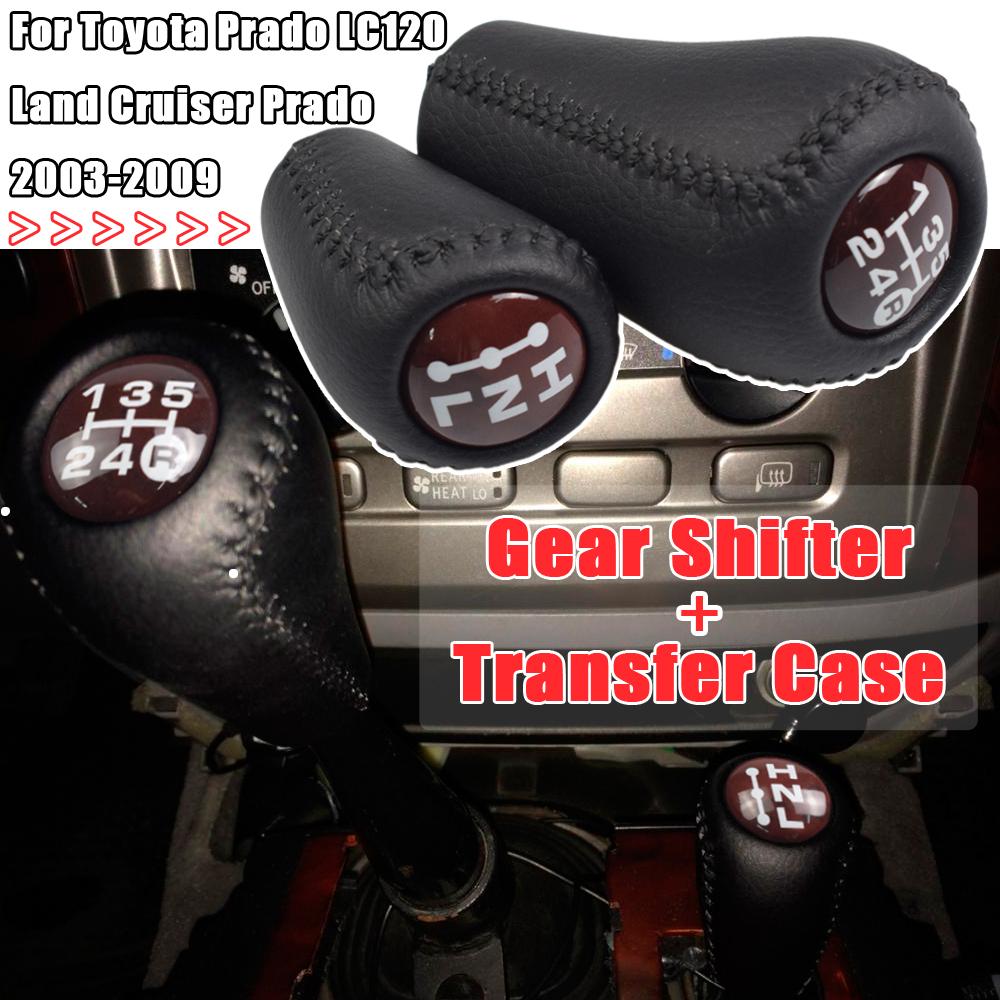 Кожаная ручка переключения передач с автоматической коробкой передач, рычаг переключения передач для Toyota Prado 120 2003 2004 2005 2006 2007 2008