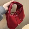 Disney Mickey Bow Cloud Bag Spring Summer High-Value Sweet Dating Commuting Fashion Versatile Women Handbag Hunter-Red Vanilla-White BMK-73005