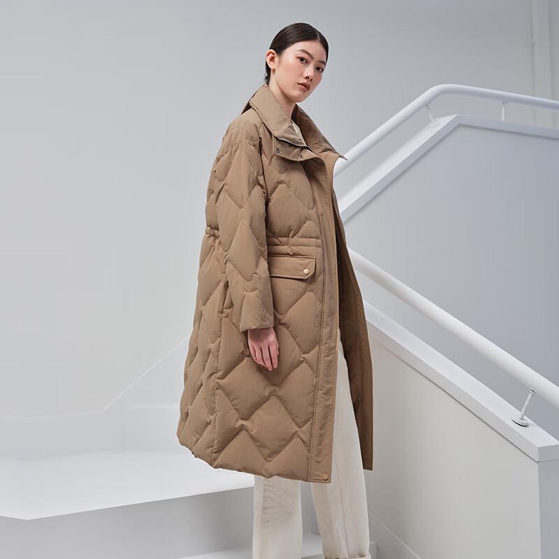 Женский стеганый пуховик Tanbor с длинным воротником-стойкой TD336836