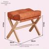 Cotton-filled Cushion Footstool Compact Design Folding Stool Shoe Changing Stool  Entryway Use