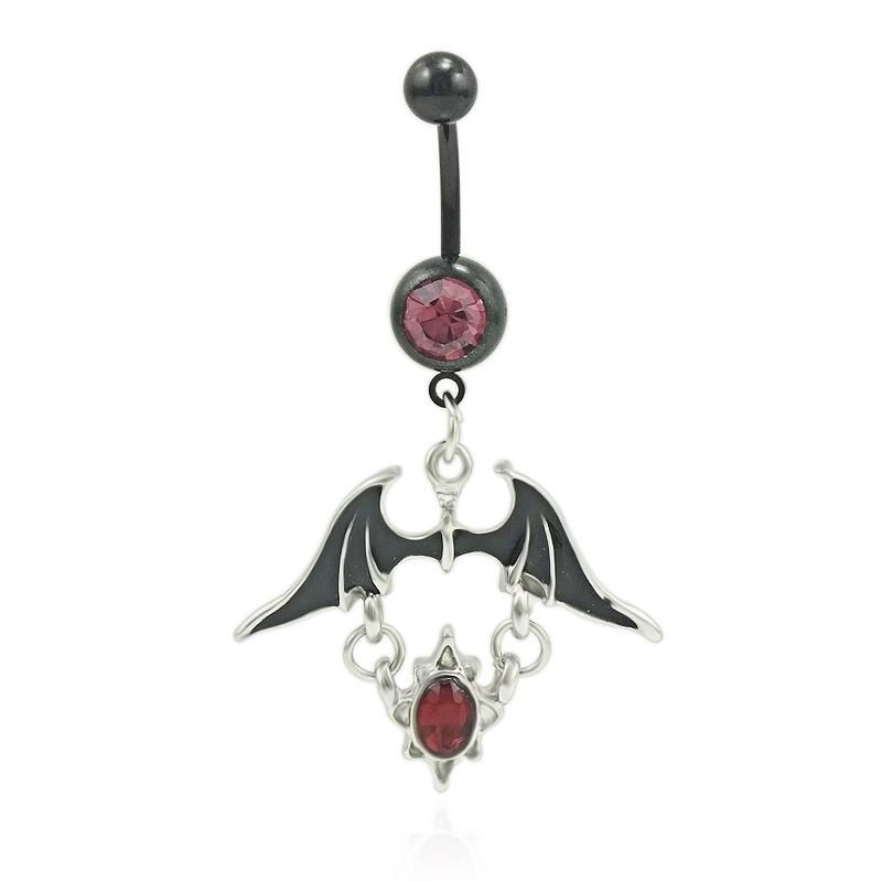 Кольцо для пупка с цирконием Cross Border в форме змеи с рисунком черепа