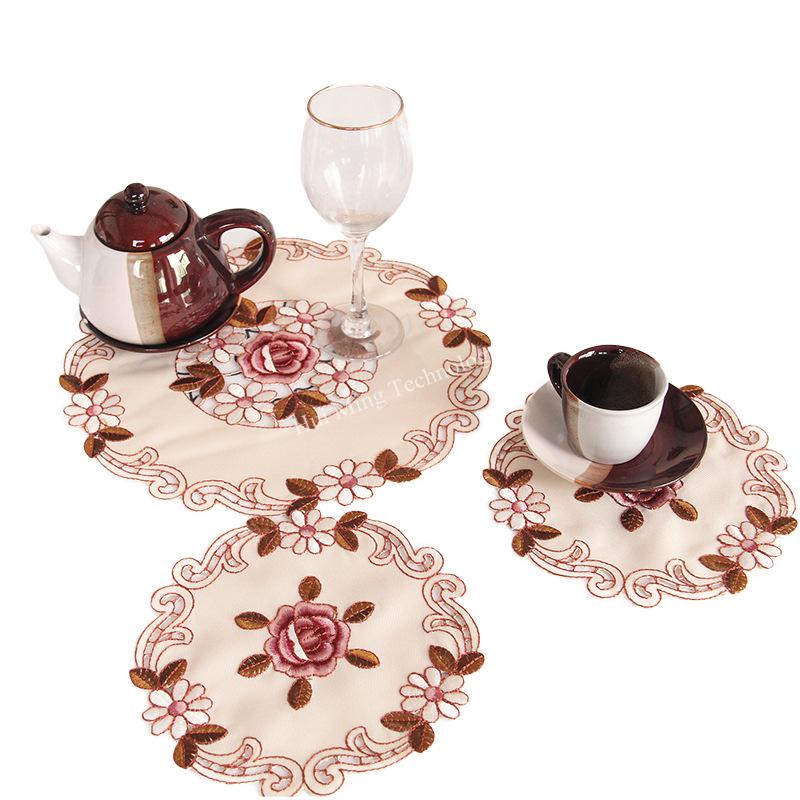 Дорожка для стола Дорожки для стола Европа Вышитый флаг на стол Чехол для стола Подставка для чашки Пион Цветок Баннер Подставка для телевизора Ткань для шкафа Пылезащитный чехол