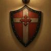 Templar Wooden Shield for Wall Décor and Cosplay Medieval Crusader Cross Shield for LARP, Role Play Reenactment