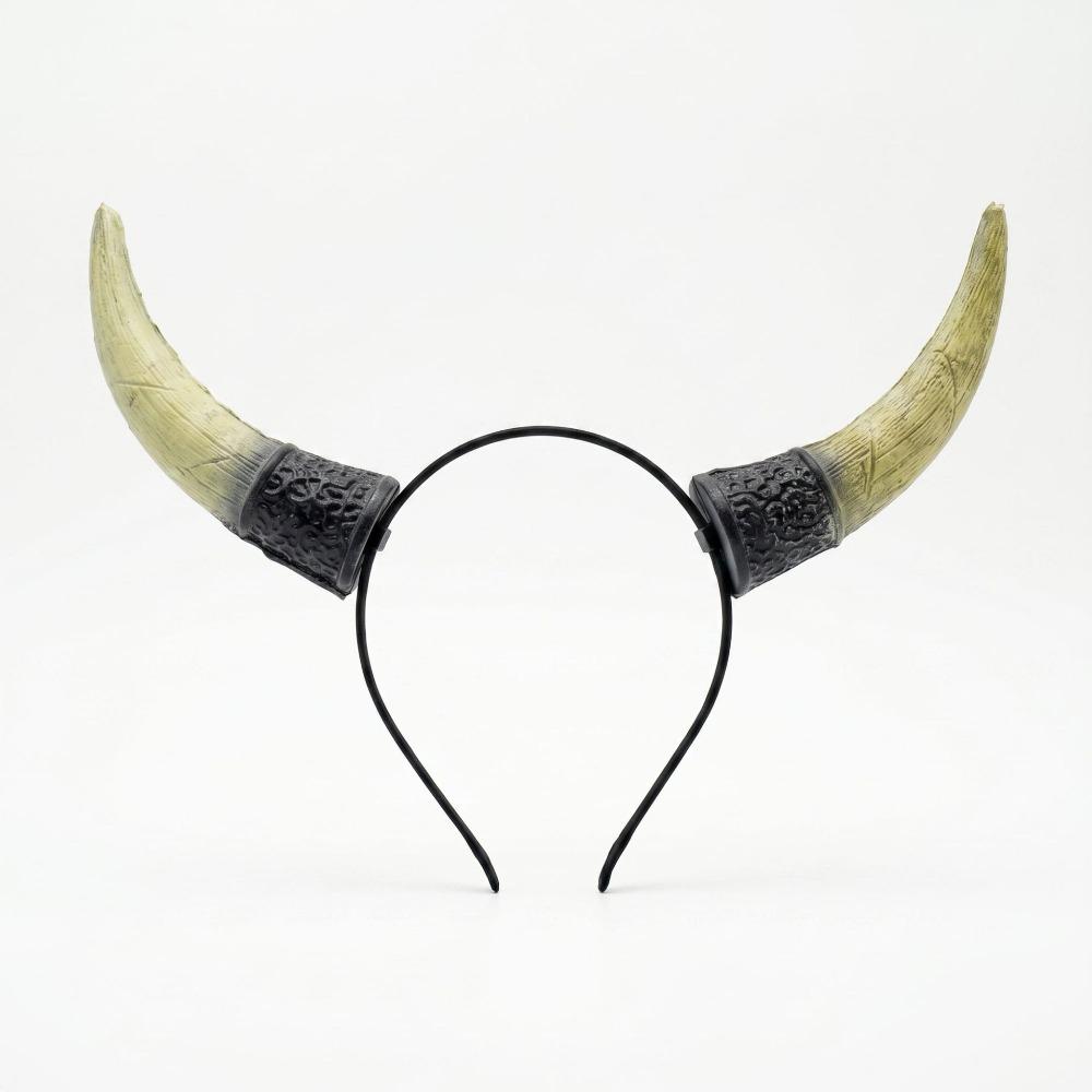 Pu Cosplay Hairband Ox Horn Halloween Hair Hoop Halloween Horns Headband Masquerade Party