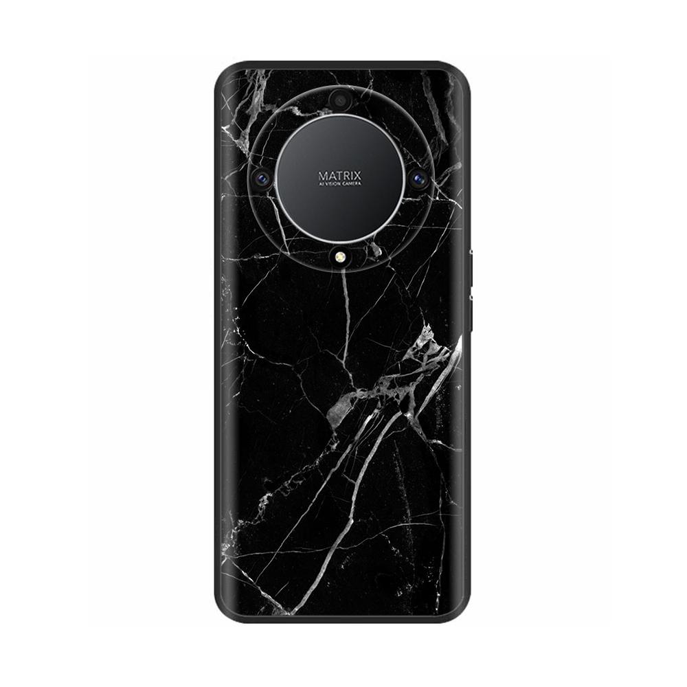 Чехол для Honor Magic 6 Lite Magic6 Lite Жидкий силикон Мягкий ТПУ Задний бампер Череп Мраморный принт Fundas Для Honor Magic 6 Lite 5G