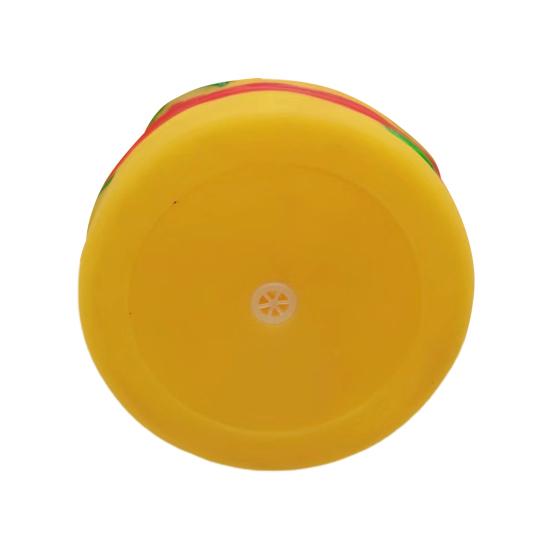 Жевательная игрушка для домашних животных, мультяшная форма гамбургера, устойчивая к укусам, высокая эластичность, облегчение тревоги, чистка зубов, мягкая