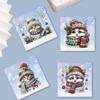 4/6/8/12pcs DIY Diamond Painting Greeting Card Set Diamond Art Handmade Cards for Xmas Birthdays Thanksgiving & Special Occasion