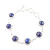Natural Lapis Lazuli Gemstone 925 Sterling Silver Jewelry Handmade Bracelet RB-9-26