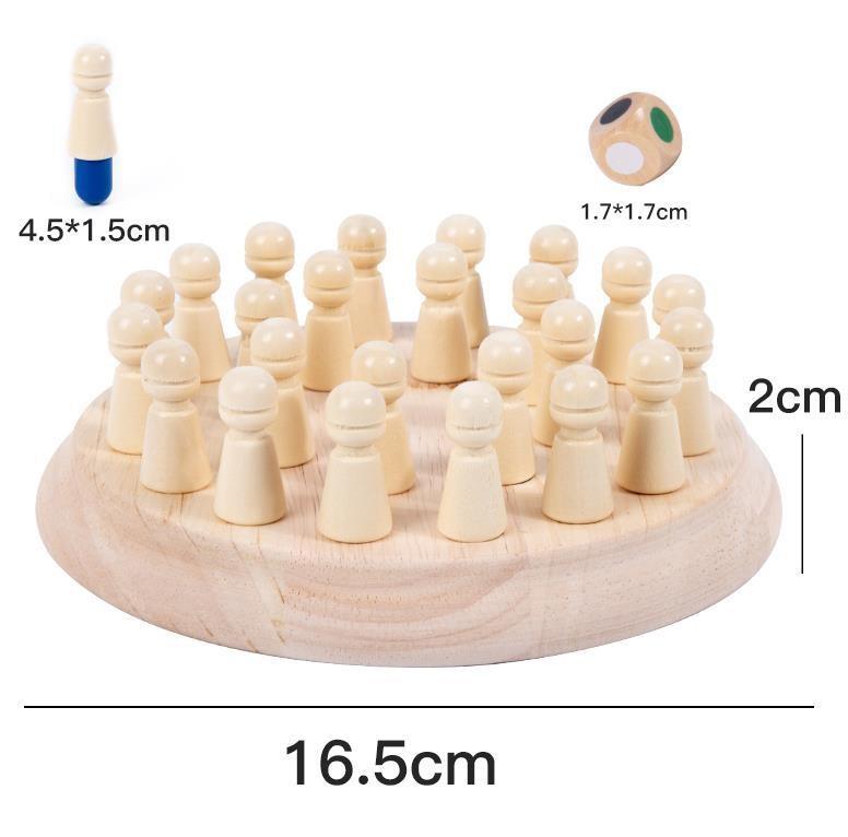 Wooden Childrens Memory Chess Game For Early Education And Focus Development
