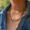 Bohemian Mizhu Necklace Men's Tide High Sense Splicing Clavicle Chain Simple Men's Jewelry