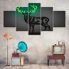 Luminous Antlers Canvas Prints 5 Pcs Animal Deer Poster Picture Modern Wall Art Paintings Living Room Home Decor Modular Frame