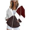Women's Fashion Casual Printed Sweatshirt Long Sleeve With Pocket Cardigan Jacket Zipper Hoodie Coat