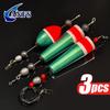 Fishing Bobbers Popping Cork Weighted Fishing Floats Fishing Corks Popping Corks for Saltwater Freshwater 3pcs Mix Design