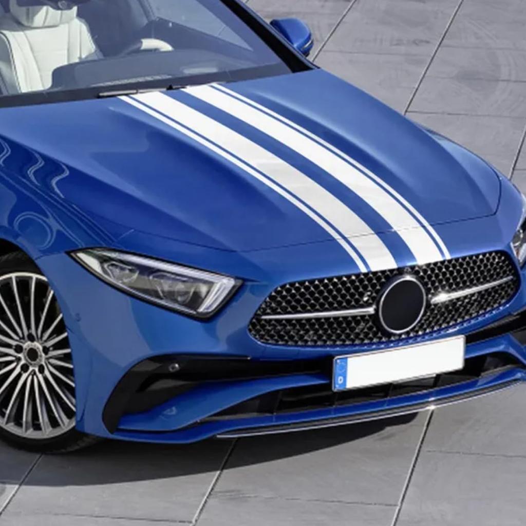 Cospys Наклейка на капот автомобиля Полоса Наклейка на автомобиль Печать на кузове Наклейка на автомобиль Декаль 8x180см (Красный, 8x180см)