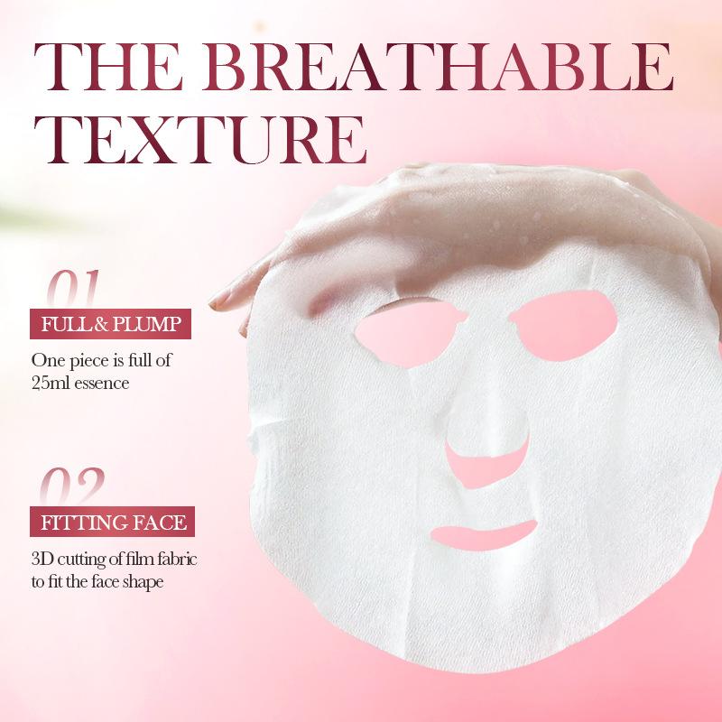 98% Pink Aloe Facial Mask Hydrating Sheet Mask Soothing Moisturizing Face Mask Softening Nourishing Skin Care 10pcs