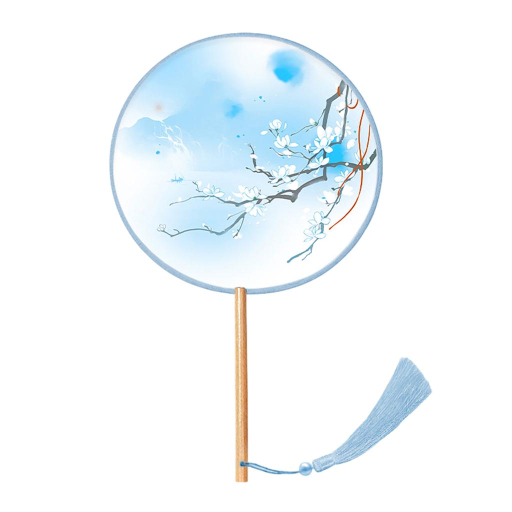 Веер в китайском стиле, тушь, живопись, древний китайский стиль, китайская свадьба с подвеской, ручной круглый шелковый веер с кисточками