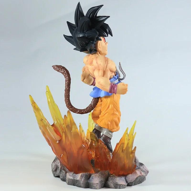 Bandai 19 см Dragon Ball Серия SHK Kaiyuan №2 Брюнетка с блестящими волосами Супер Четыре Гоку Модель ПВХ Укун Анимационная модель Украшение Рождение