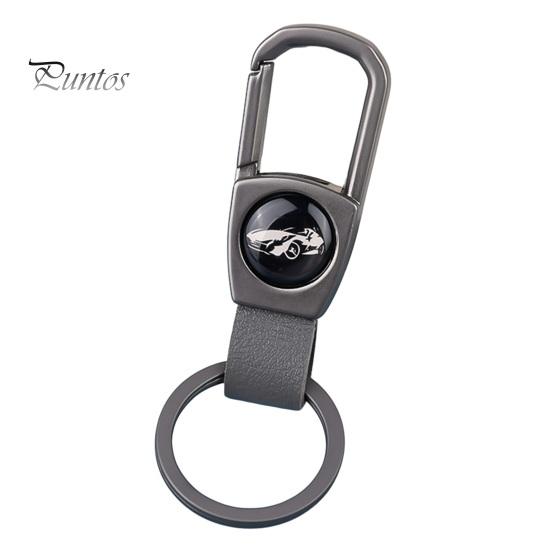 Брелок для ключей из высокопрочной нержавеющей стали D-образной формы, без деформации, с гальваническим покрытием, с защитой от потери, пряжка из искусственной кожи, анти-взлом, автомобильный брелок для ключей, сумка, подвеска