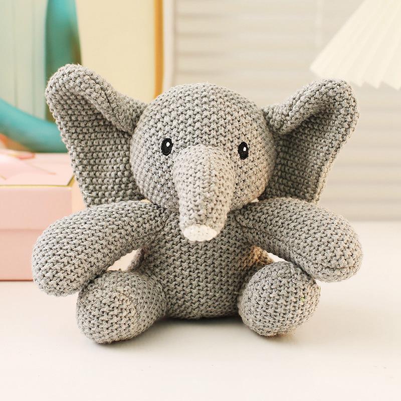 Cotton Rope Cartoon Toy Pp Cotton Stuffed Triceratops Tyrannosaurus Elephant Ocean Animal Plushie Sleeping Companion Gift