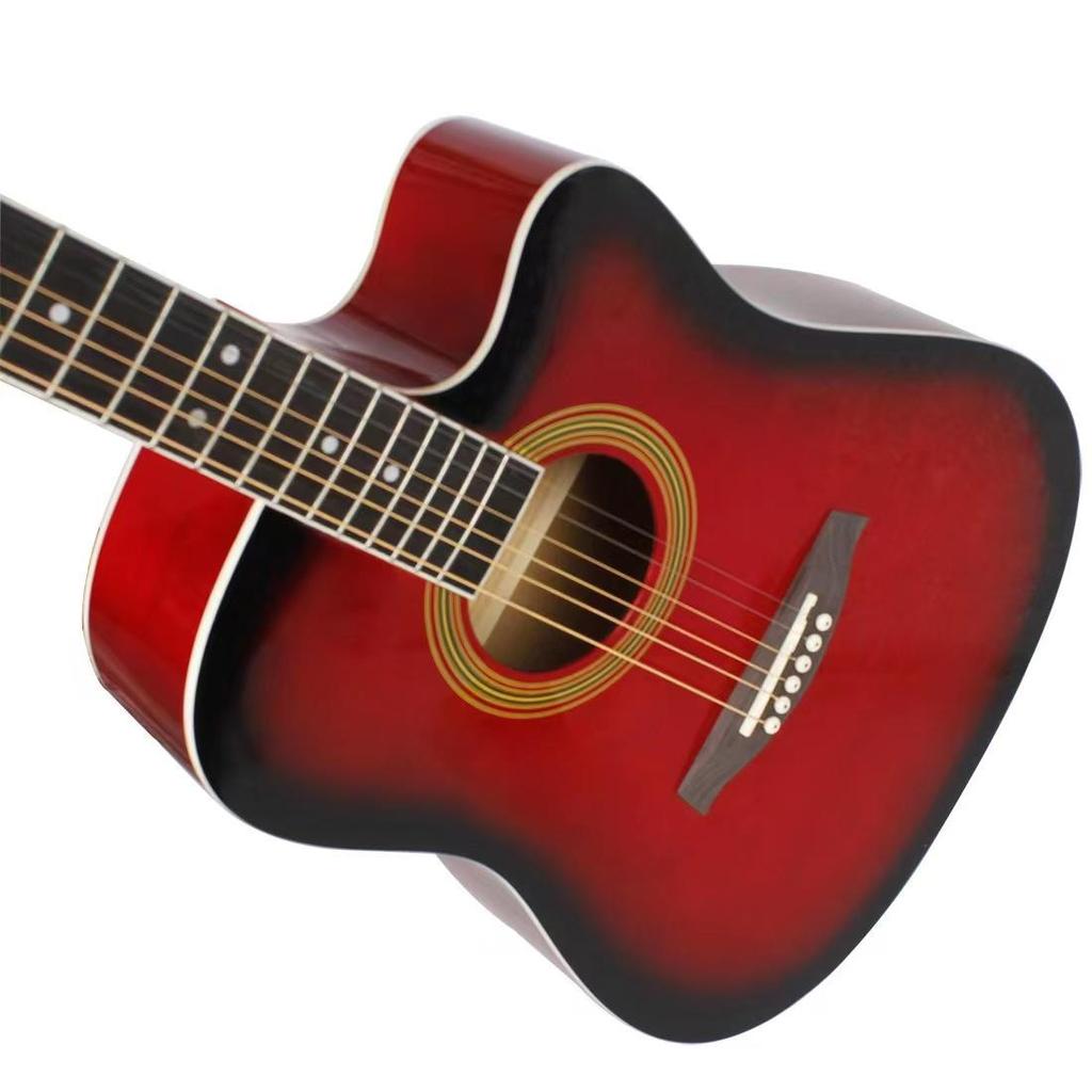 41-дюймовая акустическая гитара из липы с вырезом на грифе, 6-струнная гавайская гитара для начинающих