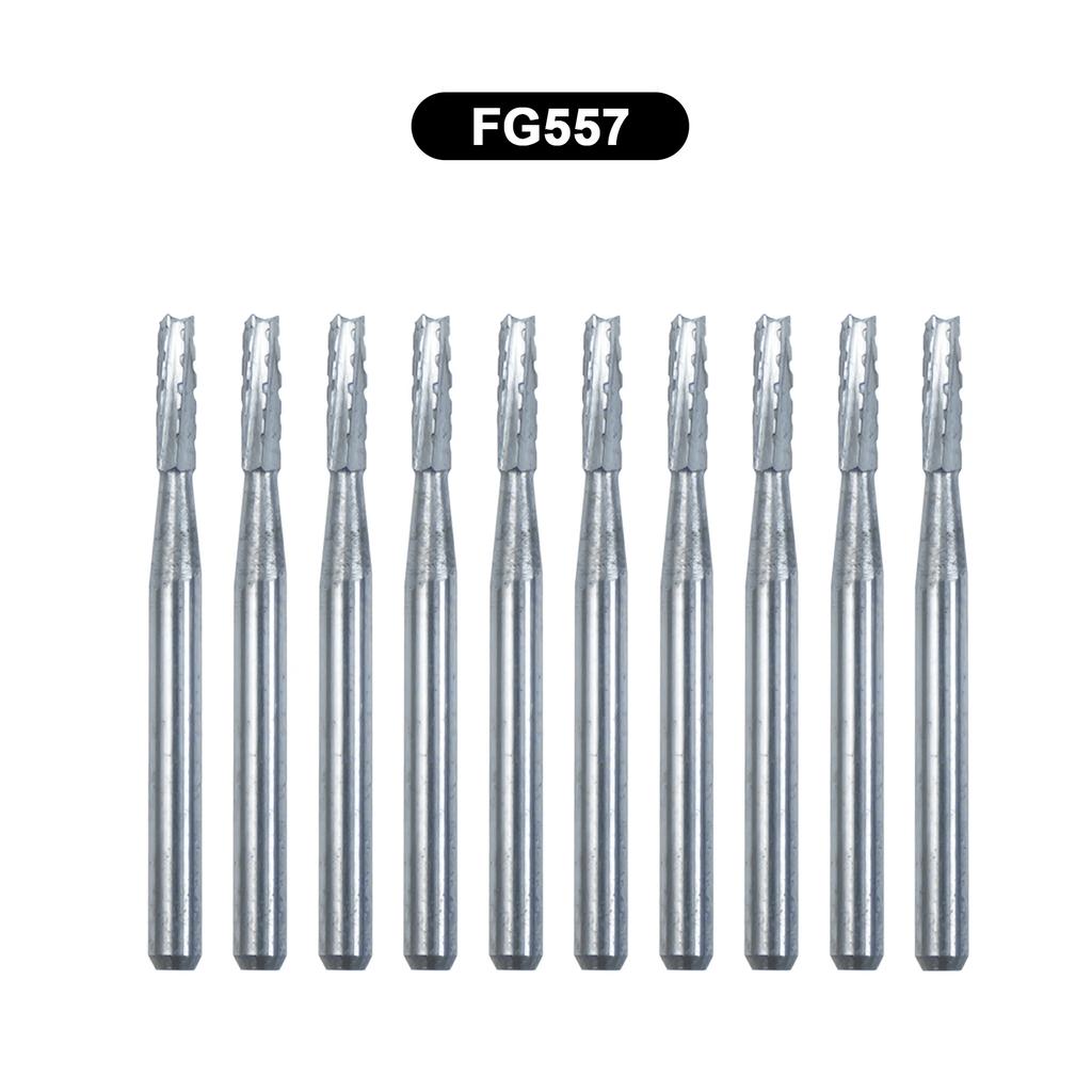 10Pcs/Box WellCK FG Dental Carbide Burs Dia 1.6mm For High Speed Tungsten Steel Burs FG330 FG556 FG245 FG34