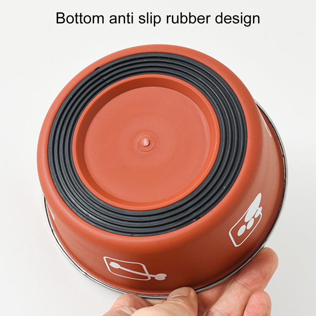 Pet Feeder Bowl Durable Non-slip Stainless Steel Thickened Dog Cat Food Bowl