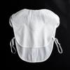 White Chiffon Fake Collars Woman Vintage Half Shirt False Collar Woman Embroidery Detachable Lapel Collar Faux Col Accessories